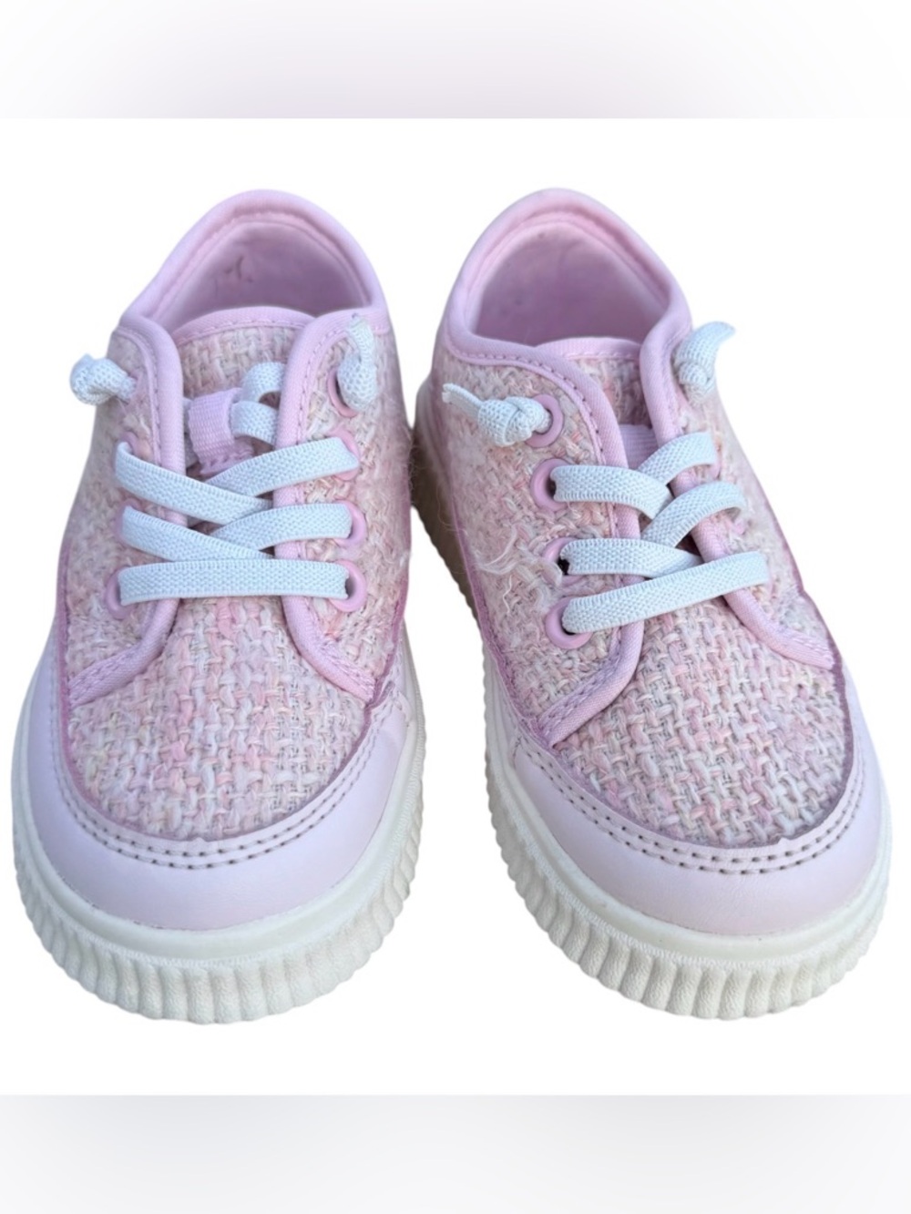 Old Navy Pink Tweed Toddler Sneakers Size 7C Girls Chunky Cute Casual Shoes
